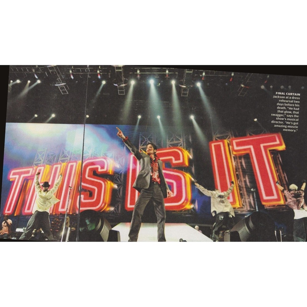 Michael Jackson This Is It Rehearsal 2009 Magazine Editorial Feature Music Decor